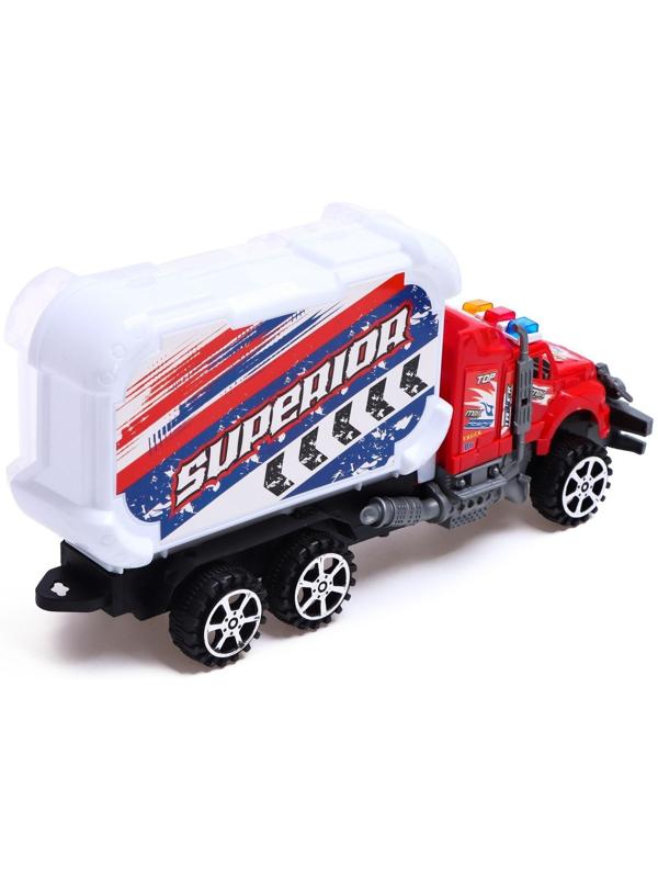 Грузовик инерционный «Полиция», с техникой, МИКС