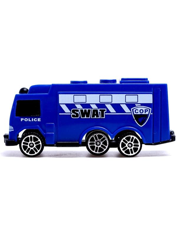 Грузовик инерционный «Полиция», с техникой, МИКС