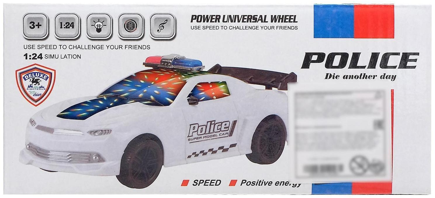 Машина «Полиция», световые и звуковые эффекты, работает от батареек