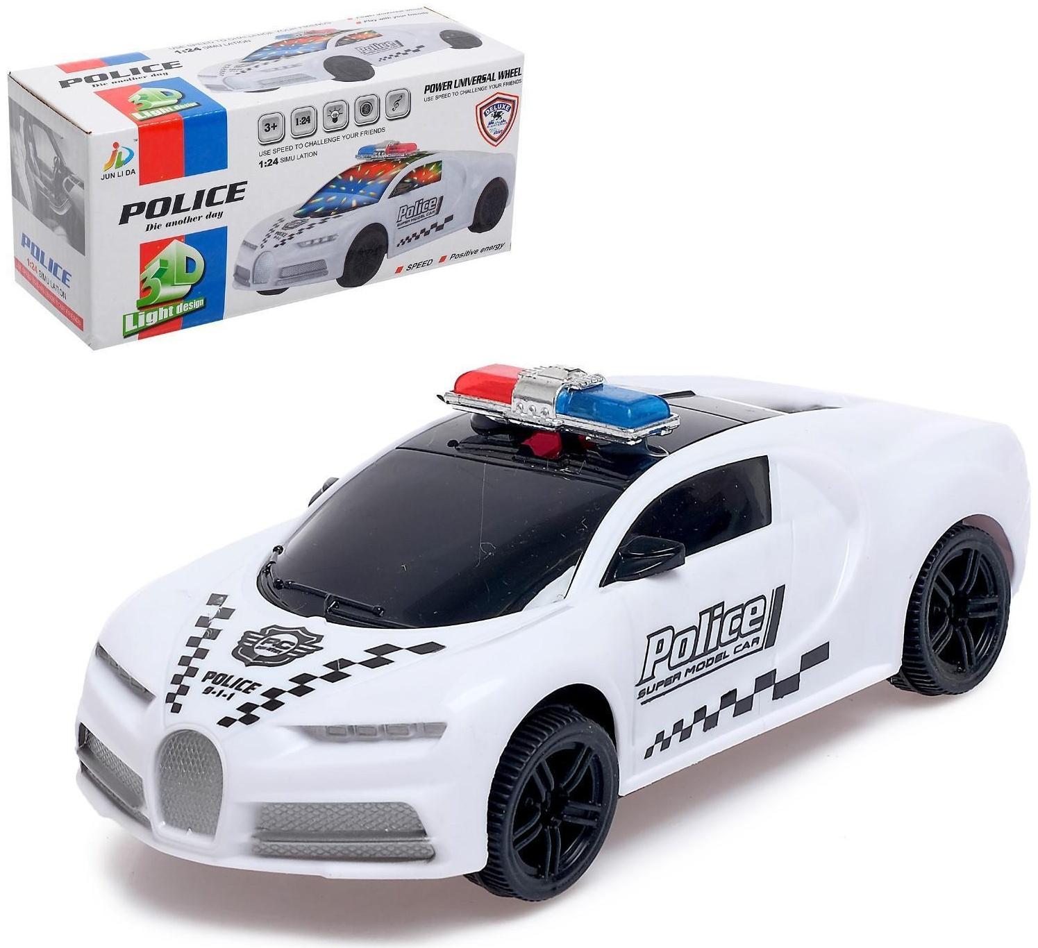 Машина «Полиция», световые и звуковые эффекты, работает от батареек