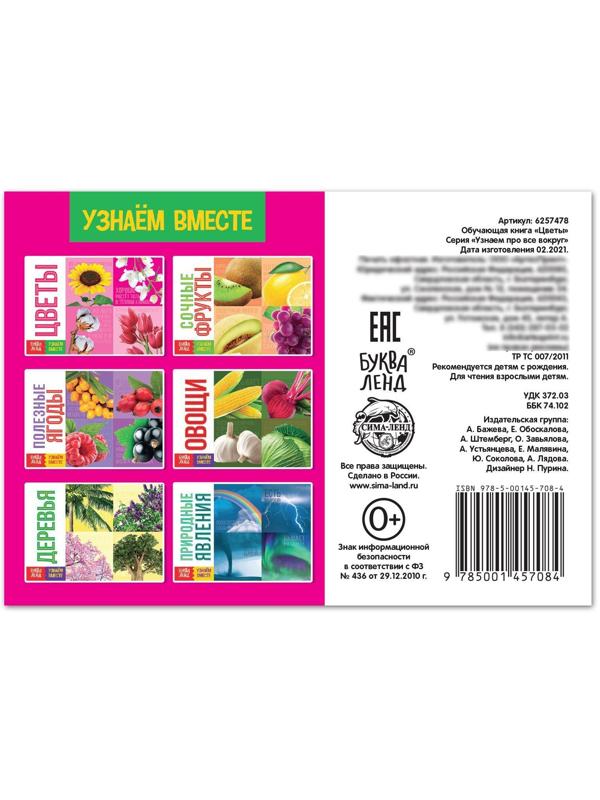 Обучающая книга «Цветы», 20 стр.