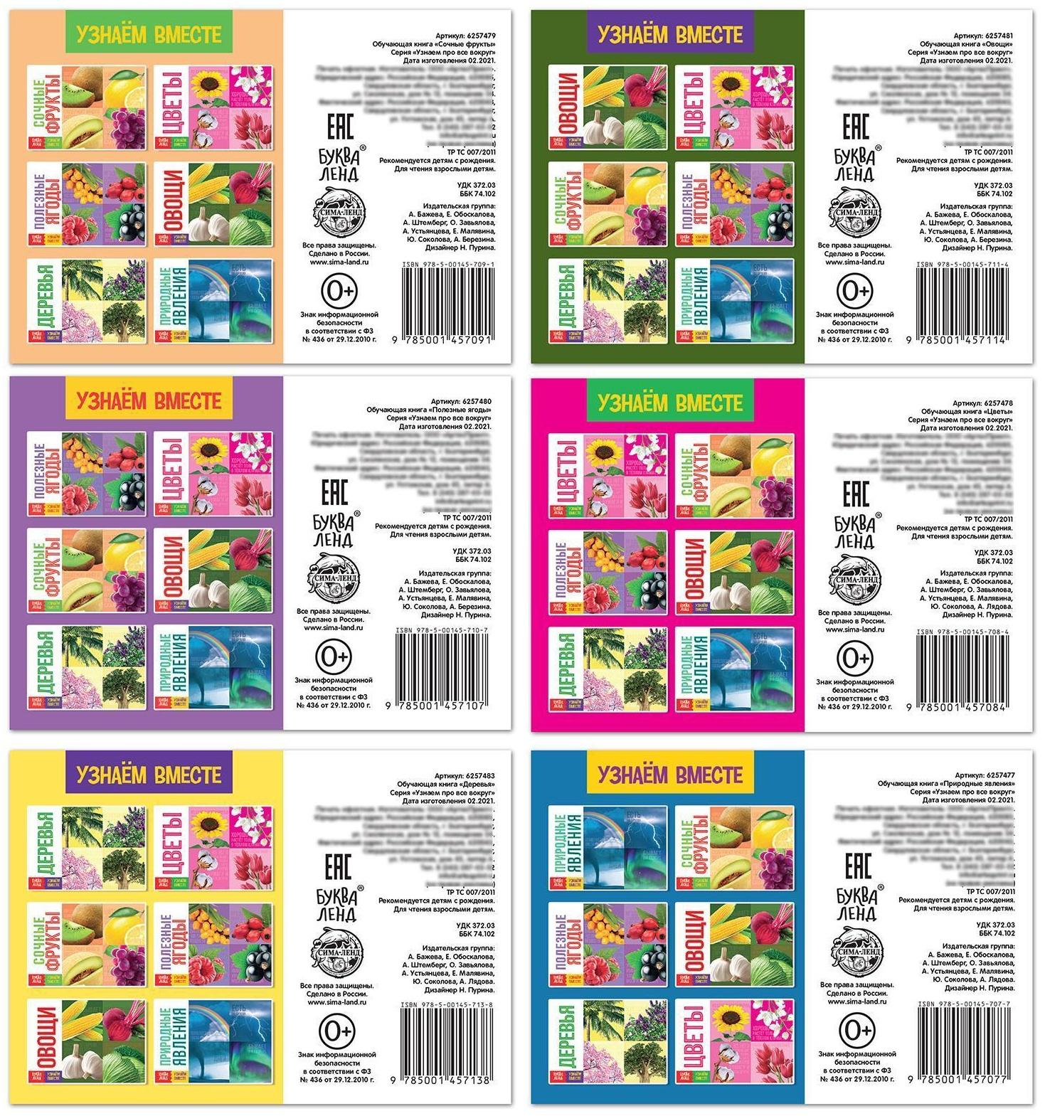 Обучающие книги набор «Про всё на свете» 6 шт. по 20 стр.