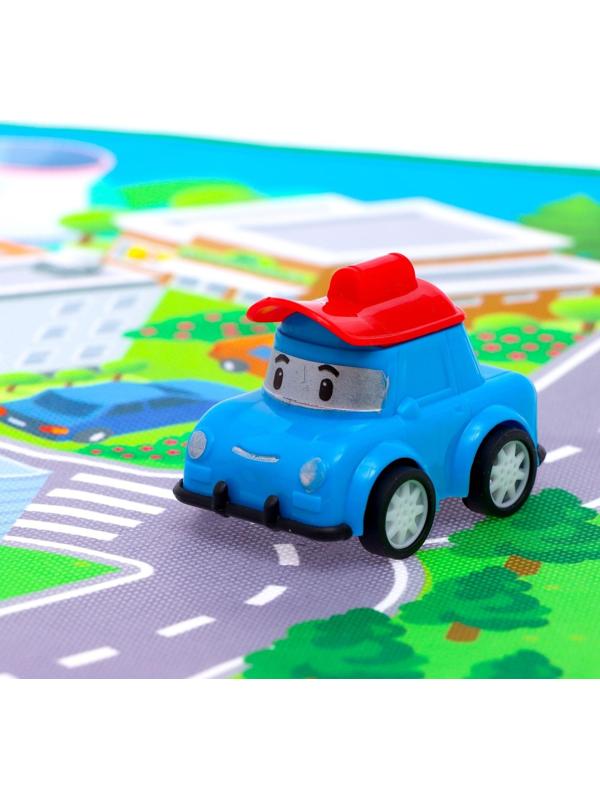 Набор инерционных машин «Город», 8 машинок, коврик и дорожные знаки