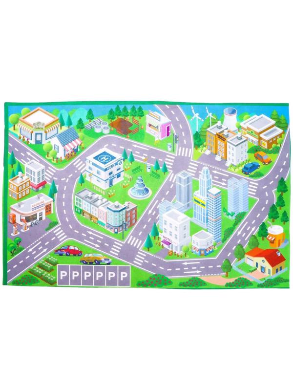 Набор инерционных машин «Город», 8 машинок, коврик и дорожные знаки