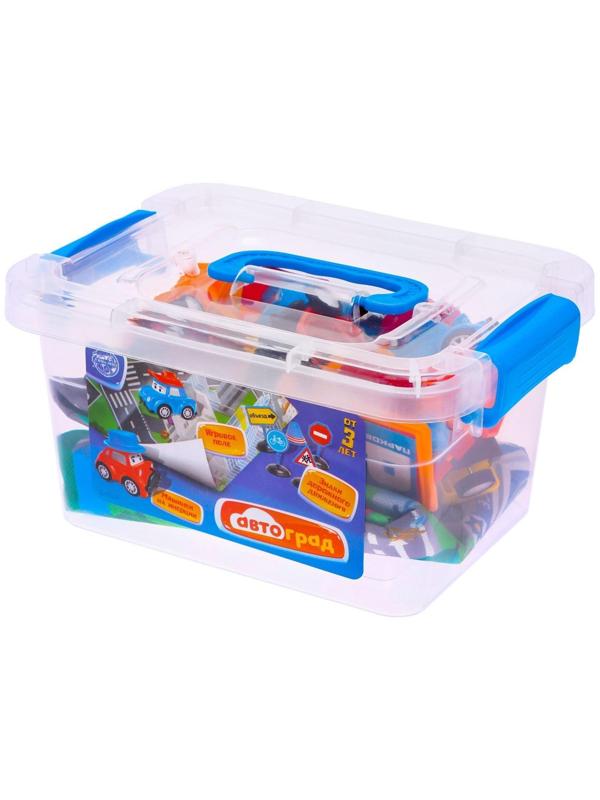 Набор инерционных машин «Город», 8 машинок, коврик и дорожные знаки