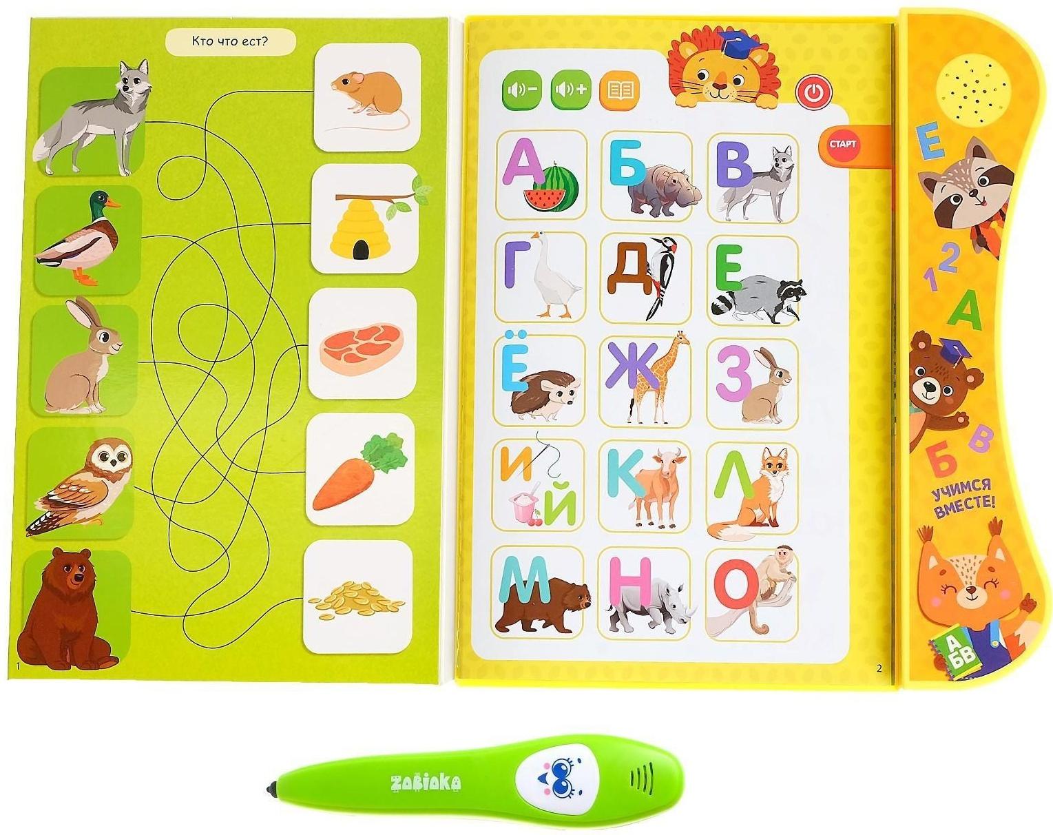 Музыкальная книга «Играю и учусь», с интерактивной ручкой, звук, свет