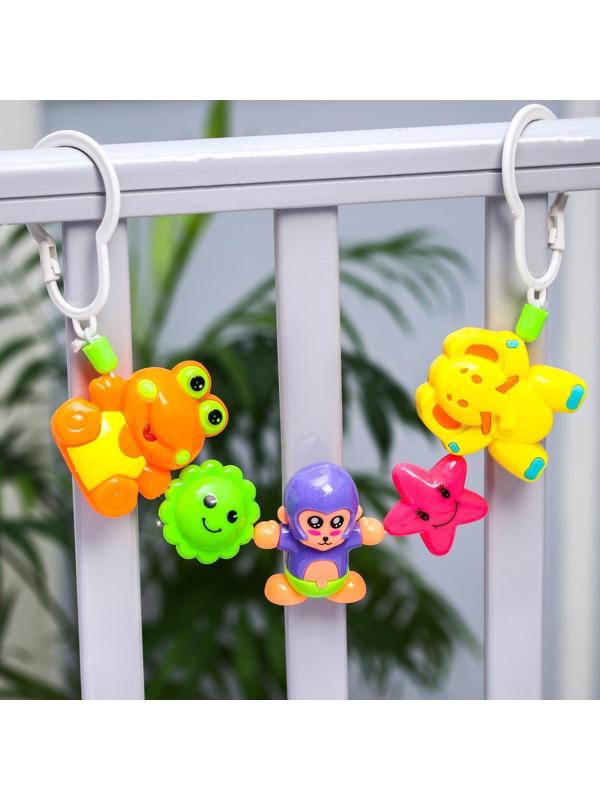 Растяжка на коляску/кроватку «Дружба», 3 игрушки, цвет МИКС, 49 -64 см