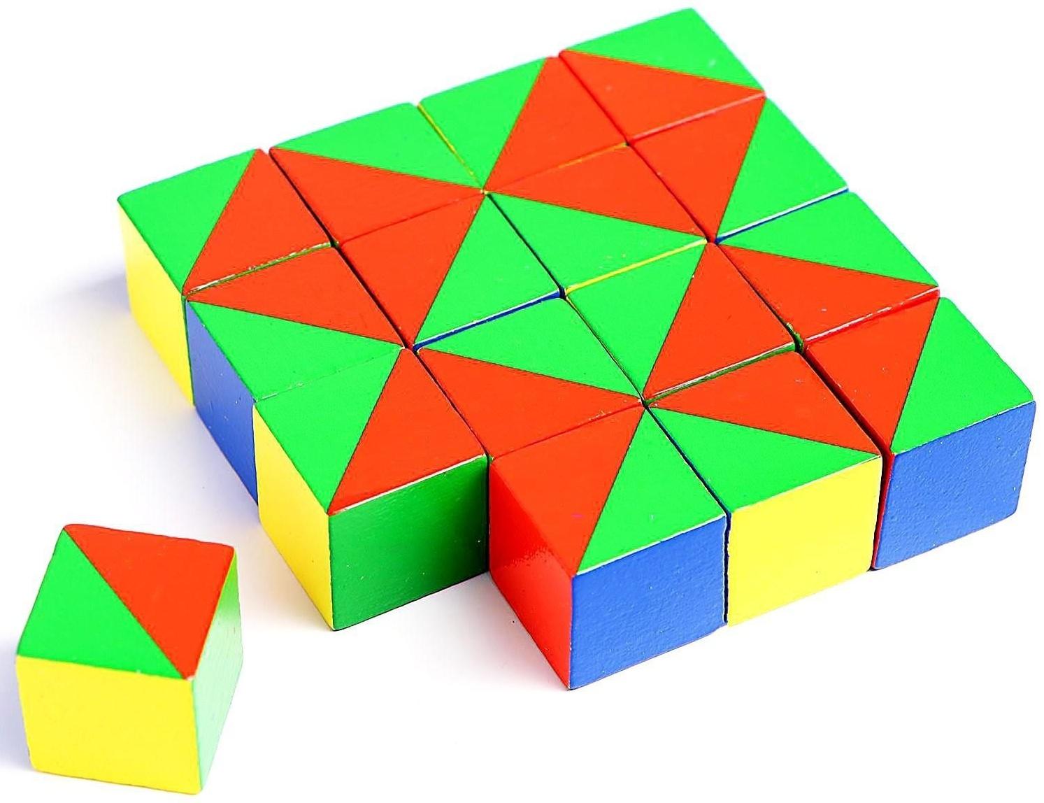 Кубики «Сложи картинку», задания в комплекте