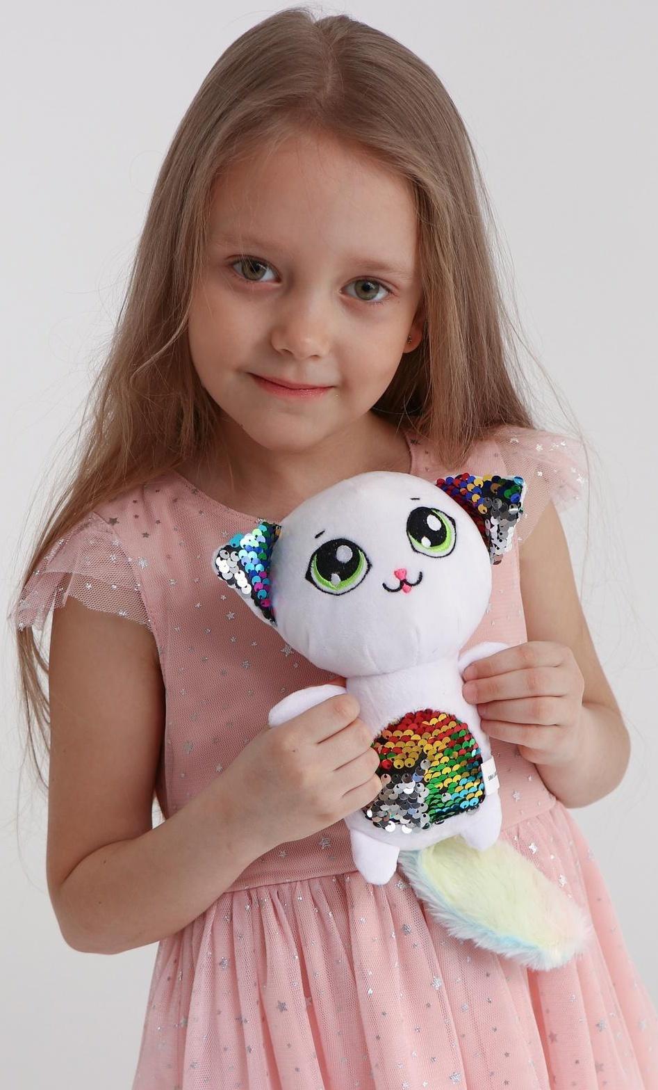Мягкая игрушка с пайетками «Кошечка Шанти», 20 см х 9 см х 16 см