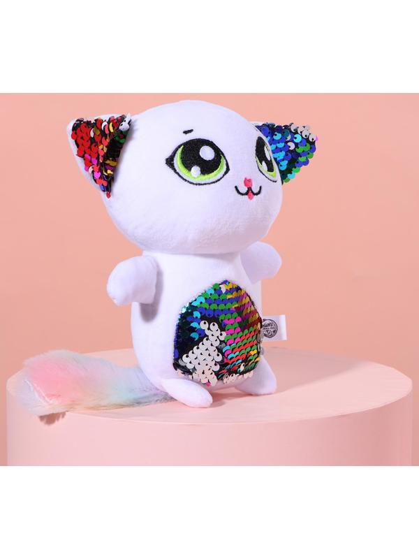 Мягкая игрушка с пайетками «Кошечка Шанти», 20 см х 9 см х 16 см