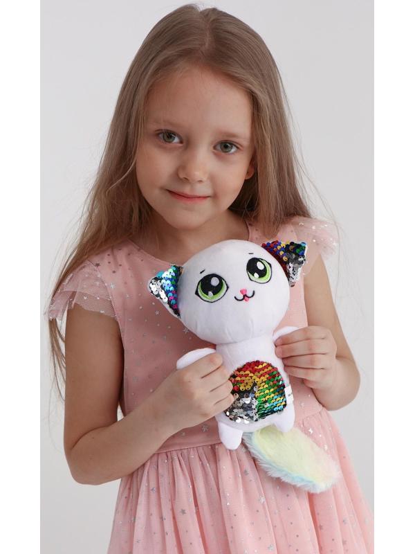 Мягкая игрушка с пайетками «Кошечка Шанти», 20 см х 9 см х 16 см