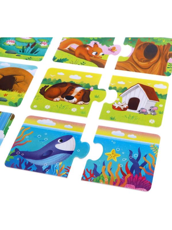 Парные пазлы «Кто где живёт?»