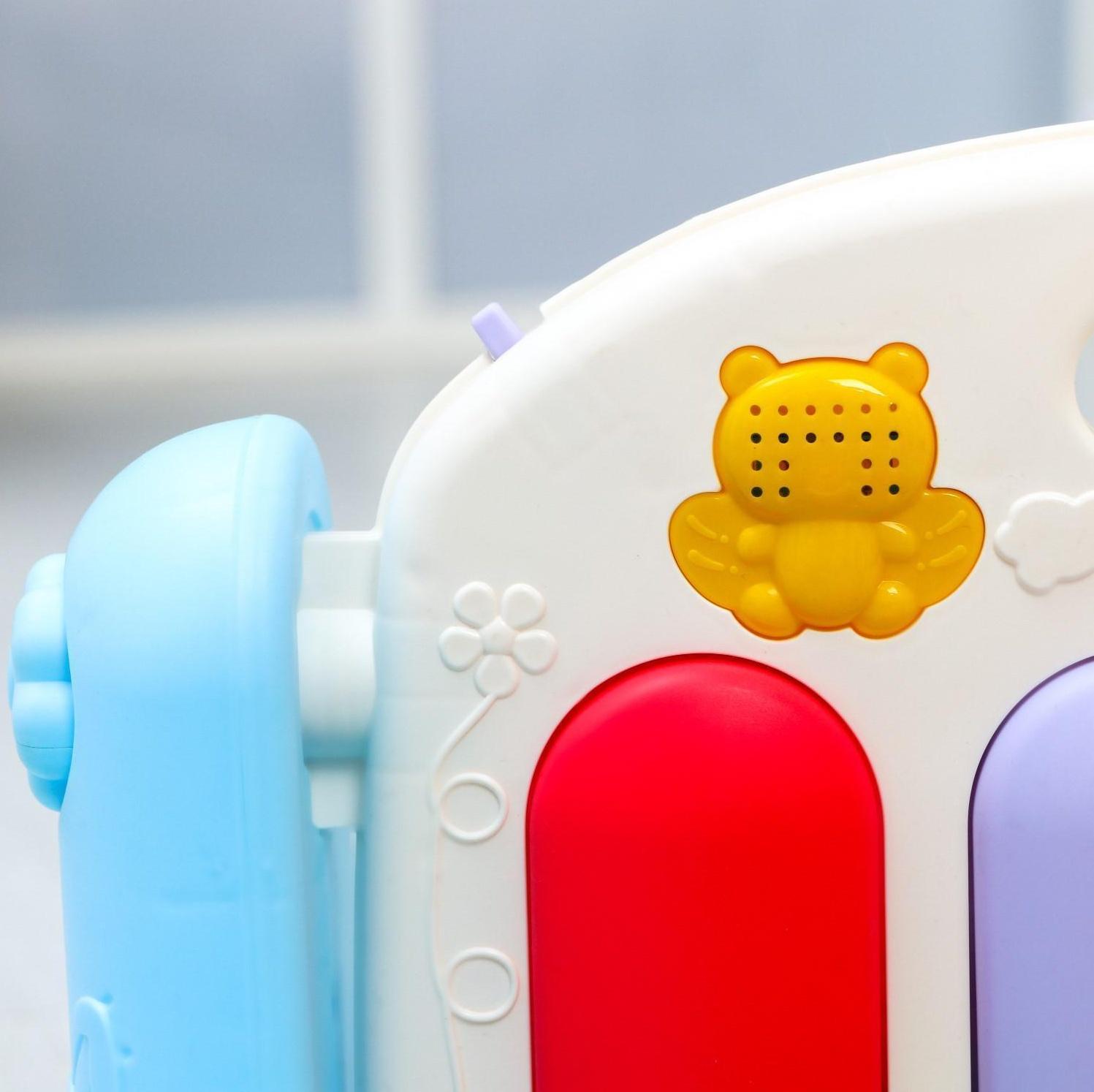 Развивающий коврик «Давай играть», с пианино, голубой