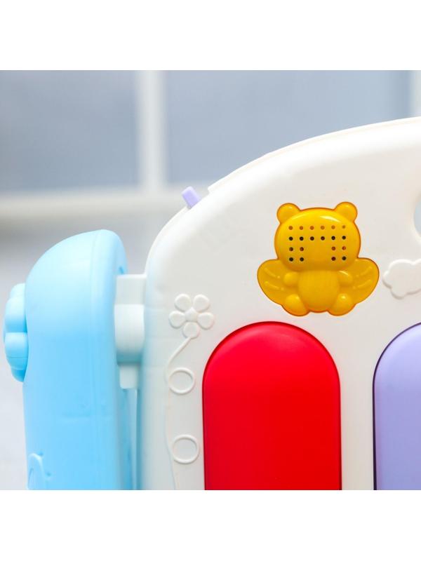 Развивающий коврик «Давай играть», с пианино, голубой