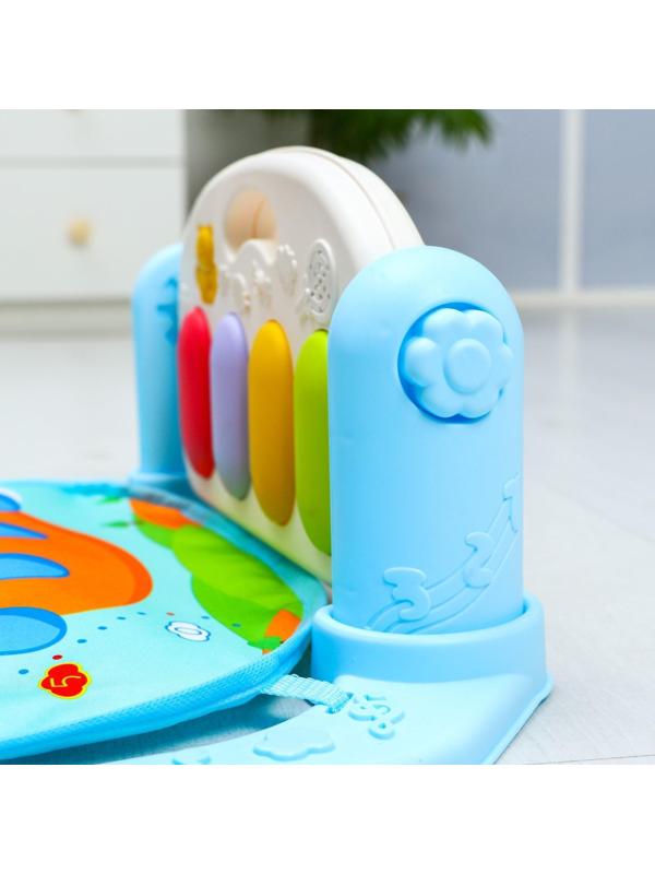 Развивающий коврик «Давай играть», с пианино, голубой