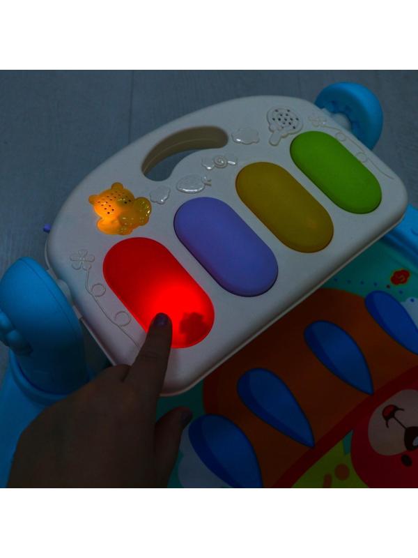 Развивающий коврик «Давай играть», с пианино, голубой