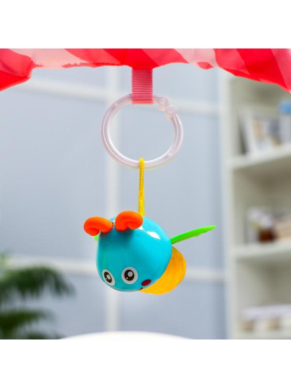 Развивающий коврик «Жирафик», с пианино, розовый