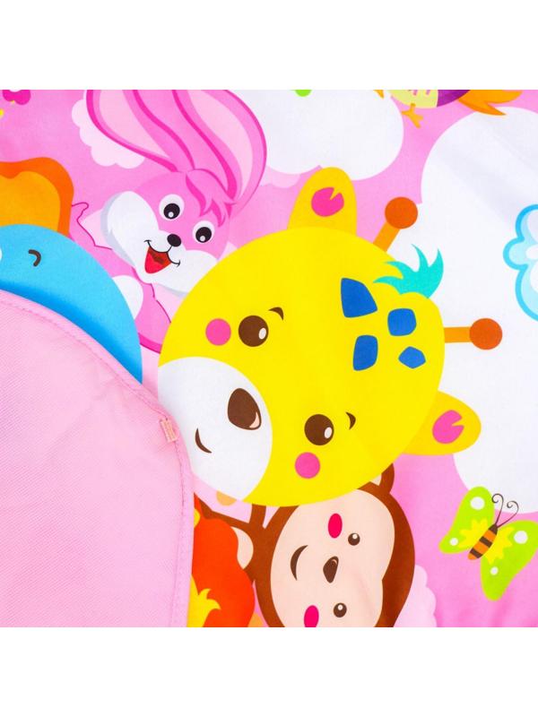 Развивающий коврик «Жирафик», с пианино, розовый