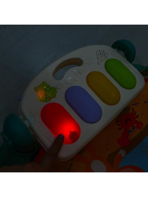 Развивающий коврик «Игра малыша», с пианино, круглый, голубой