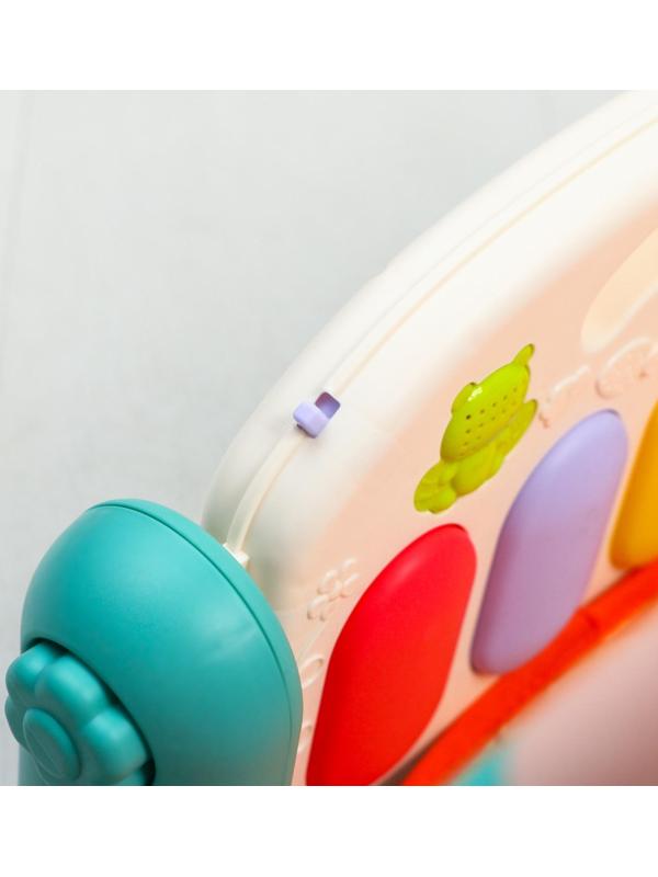 Развивающий коврик «Игра малыша», с пианино, круглый, голубой