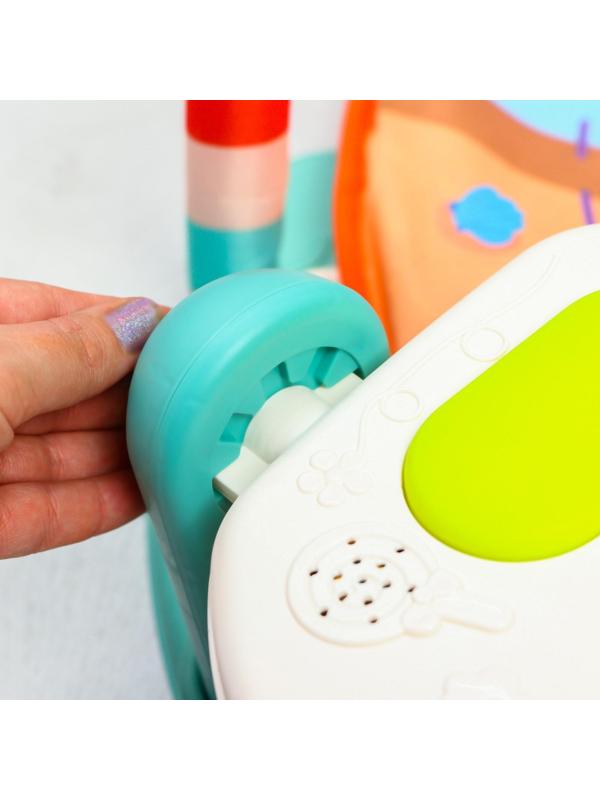 Развивающий коврик «Игра малыша», с пианино, круглый, голубой