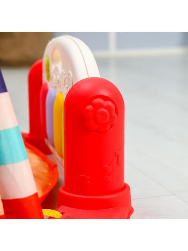 Развивающий коврик «Игра малыша», с пианино, круглый, розовый