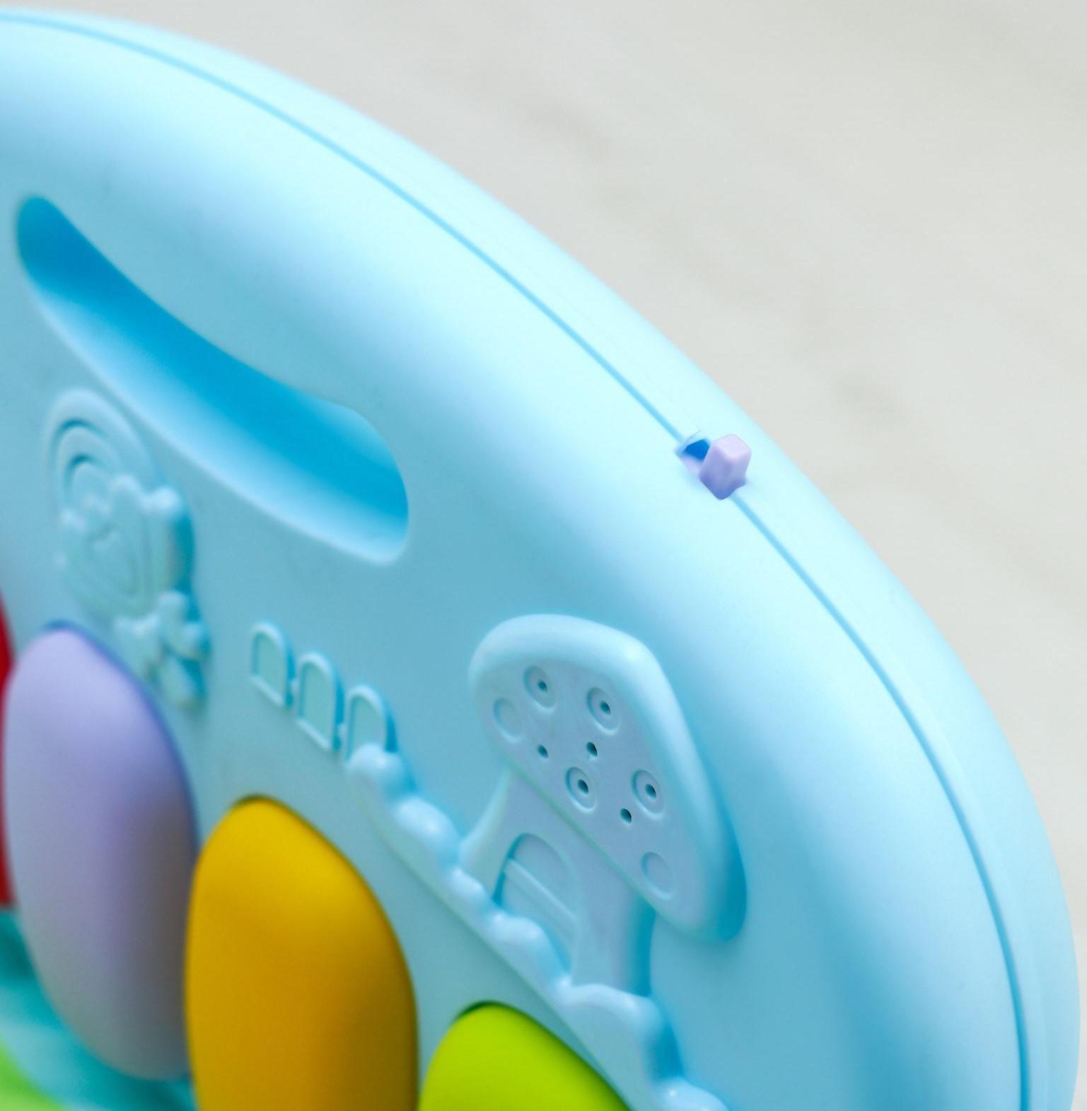 Развивающий коврик «Лев», с пианино, голубой