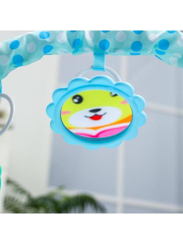 Развивающий коврик «Лев», с пианино, голубой