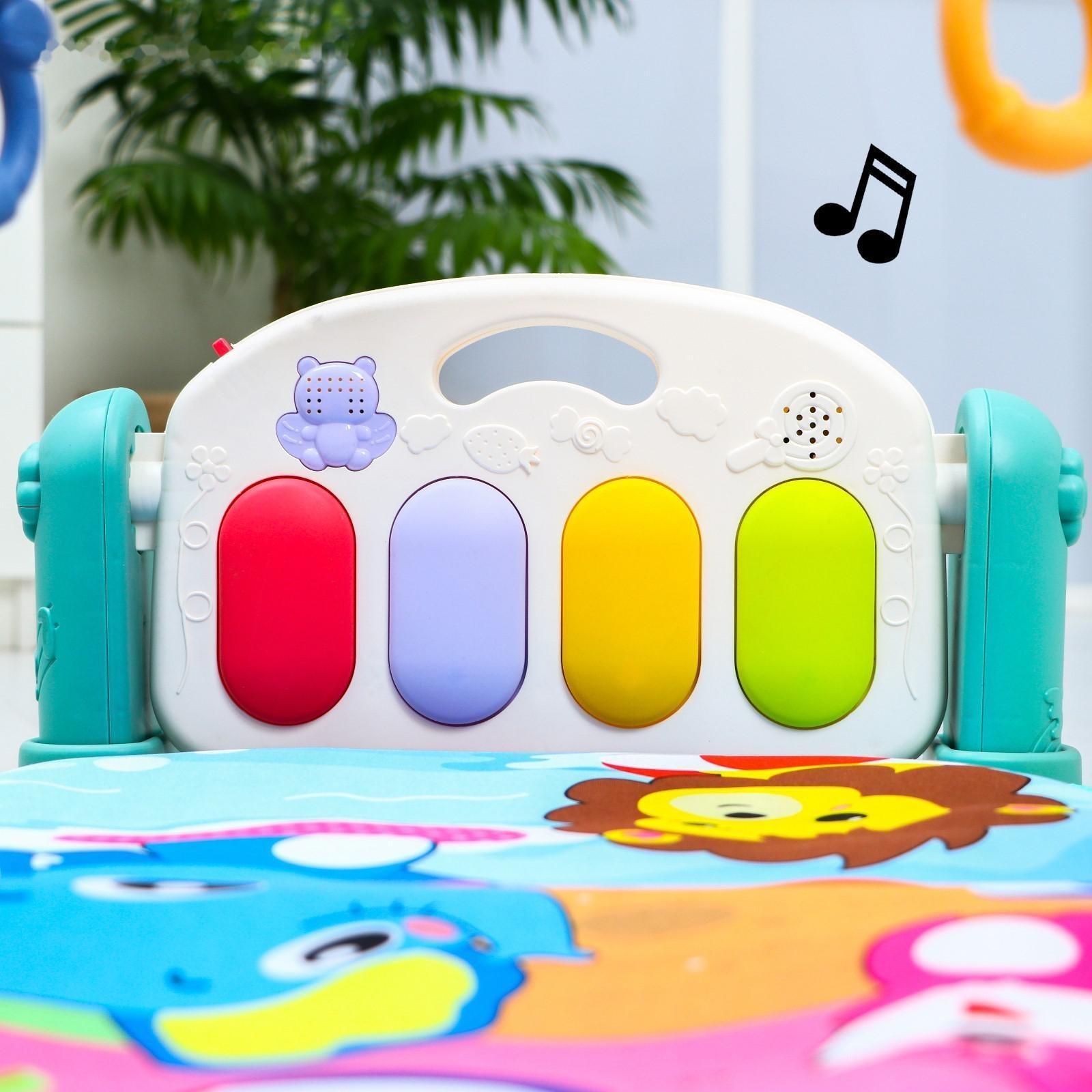 Развивающий коврик «Пляж», с пианино, голубой