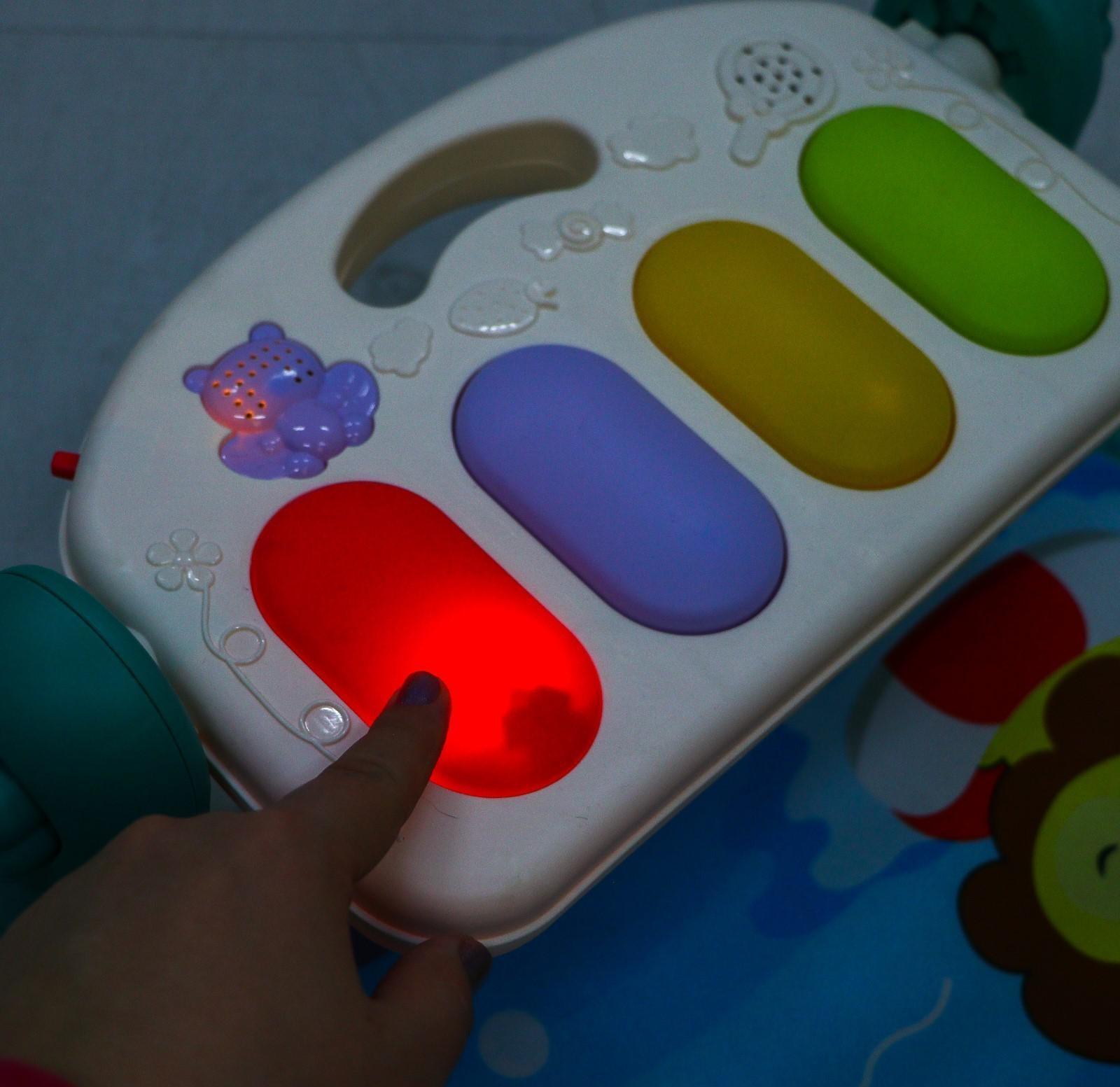 Развивающий коврик «Пляж», с пианино, голубой