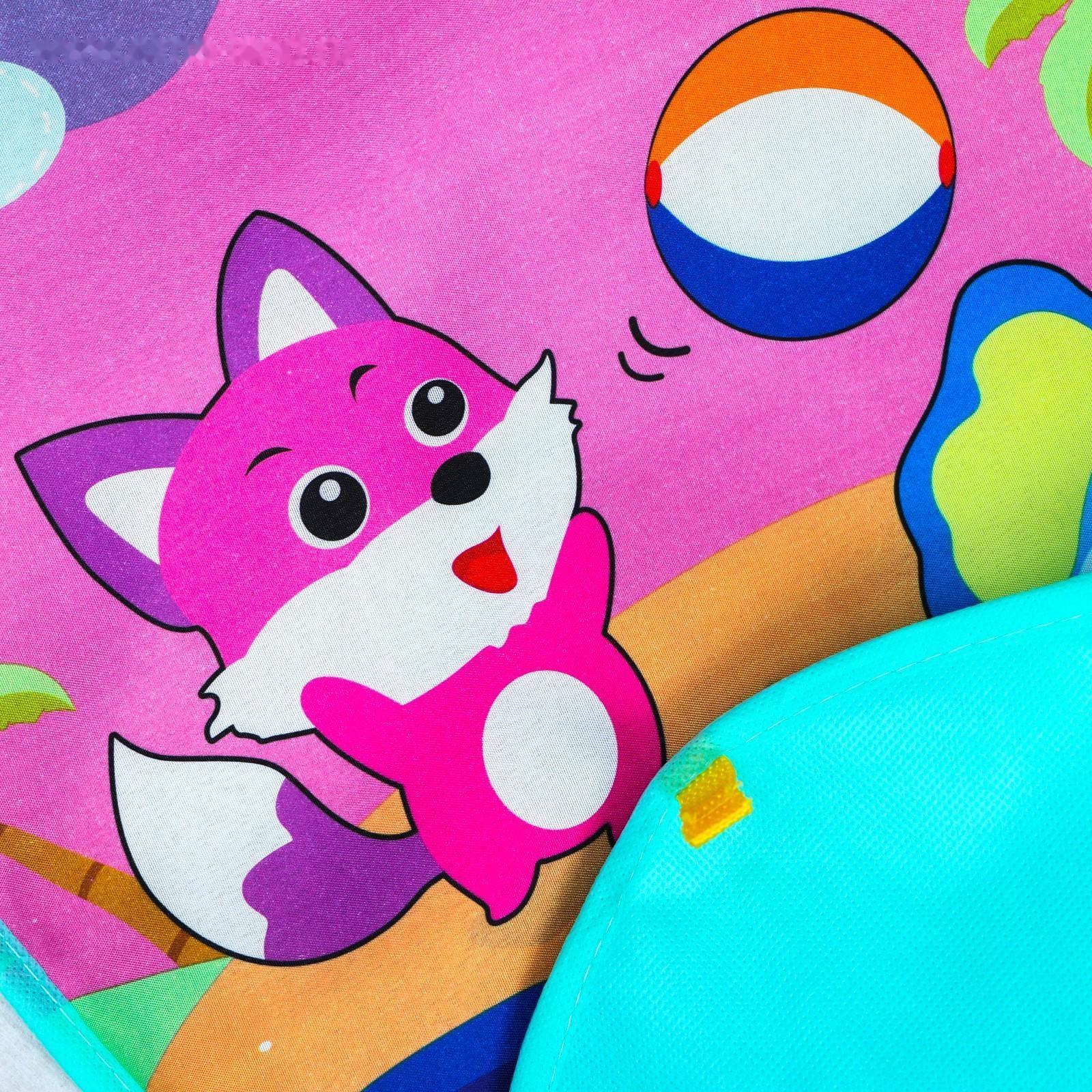 Развивающий коврик «Пляж», с пианино, голубой