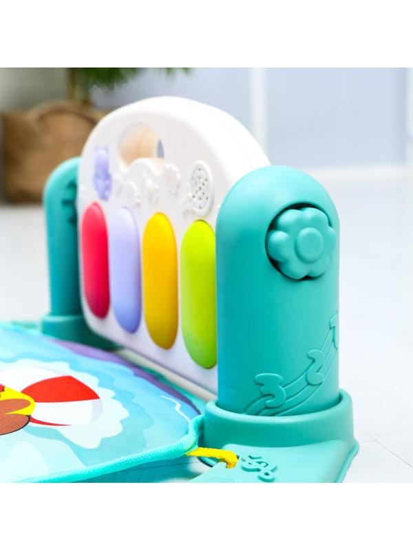 Развивающий коврик «Пляж», с пианино, голубой