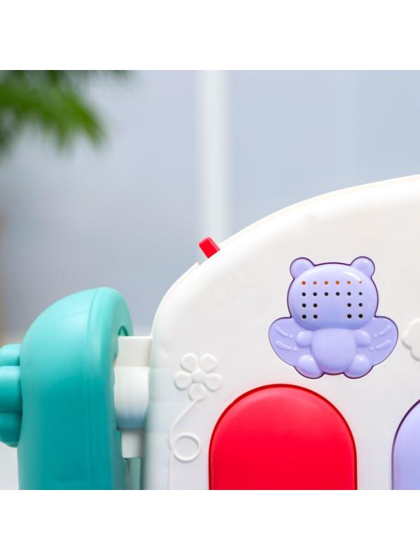 Развивающий коврик «Пляж», с пианино, голубой