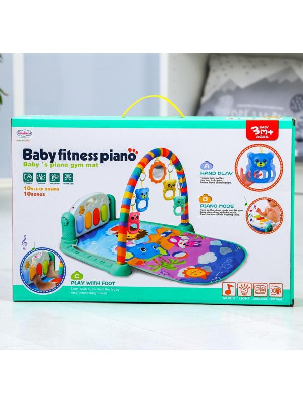 Развивающий коврик «Пляж», с пианино, голубой