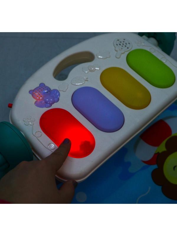 Развивающий коврик «Пляж», с пианино, голубой