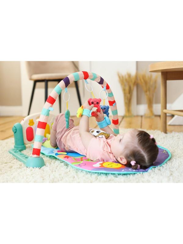 Развивающий коврик «Пляж», с пианино, голубой