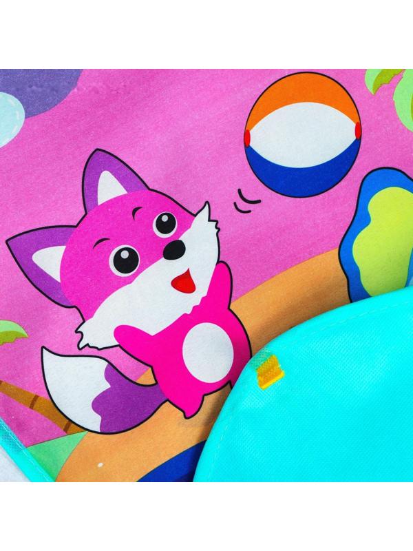 Развивающий коврик «Пляж», с пианино, голубой