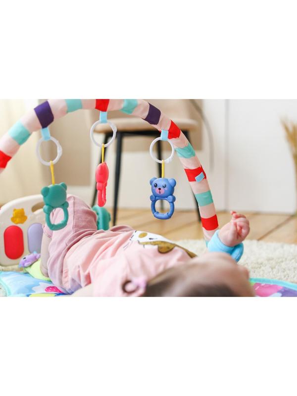 Развивающий коврик «Пляж», с пианино, голубой