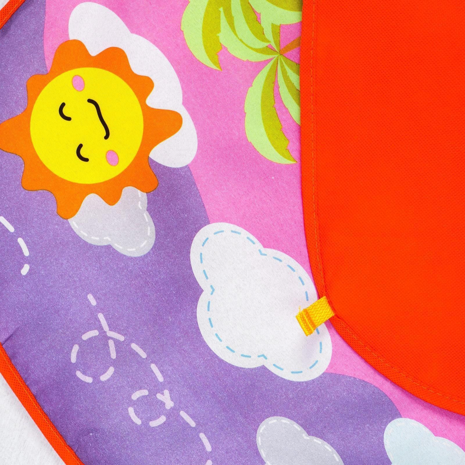 Развивающий коврик «Пляж», с пианино, розовый