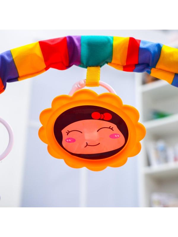 Развивающий коврик «Пляж», с пианино, розовый