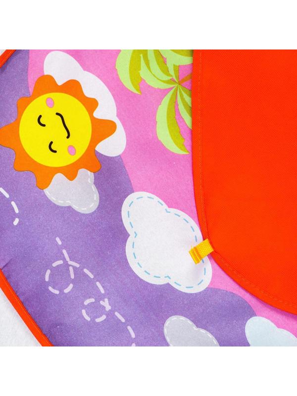 Развивающий коврик «Пляж», с пианино, розовый