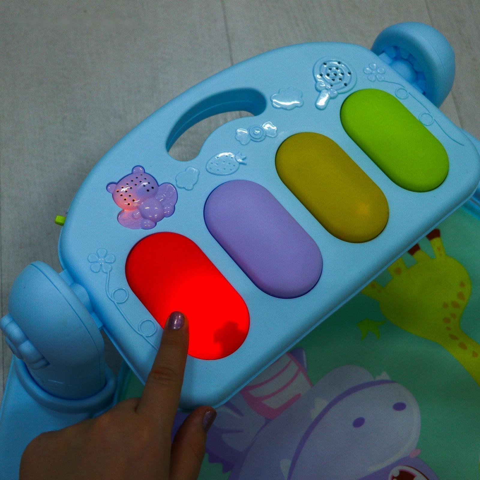 Развивающий коврик «Счастливые малыши», с пианино, голубой