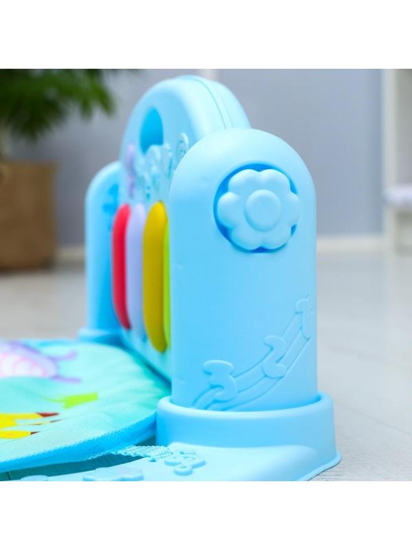 Развивающий коврик «Счастливые малыши», с пианино, голубой