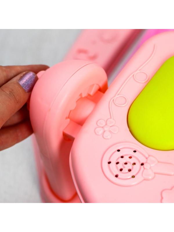 Развивающий коврик «Счастливые малыши», с пианино, розовый