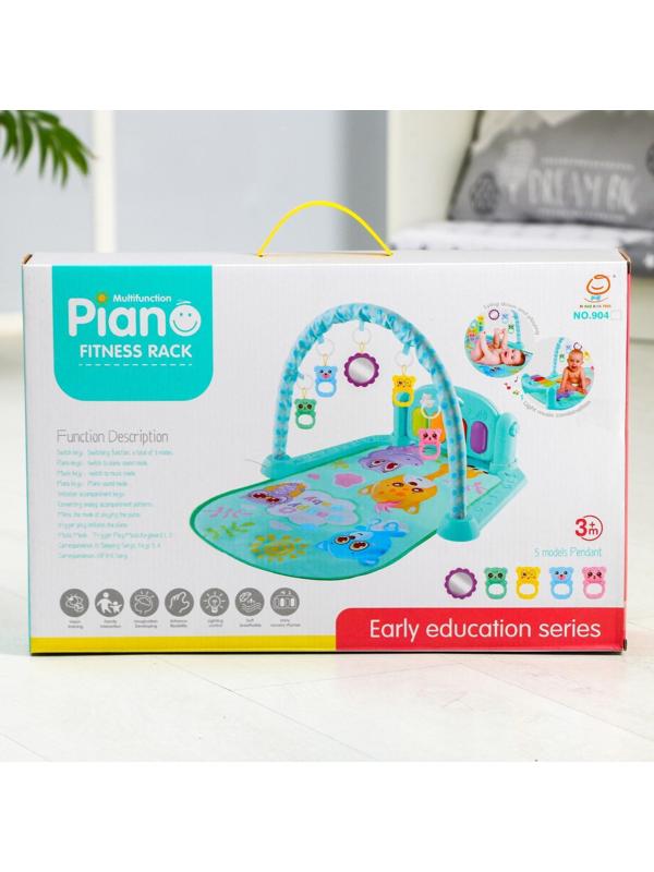 Развивающий коврик «Счастливые малыши», с пианино, розовый