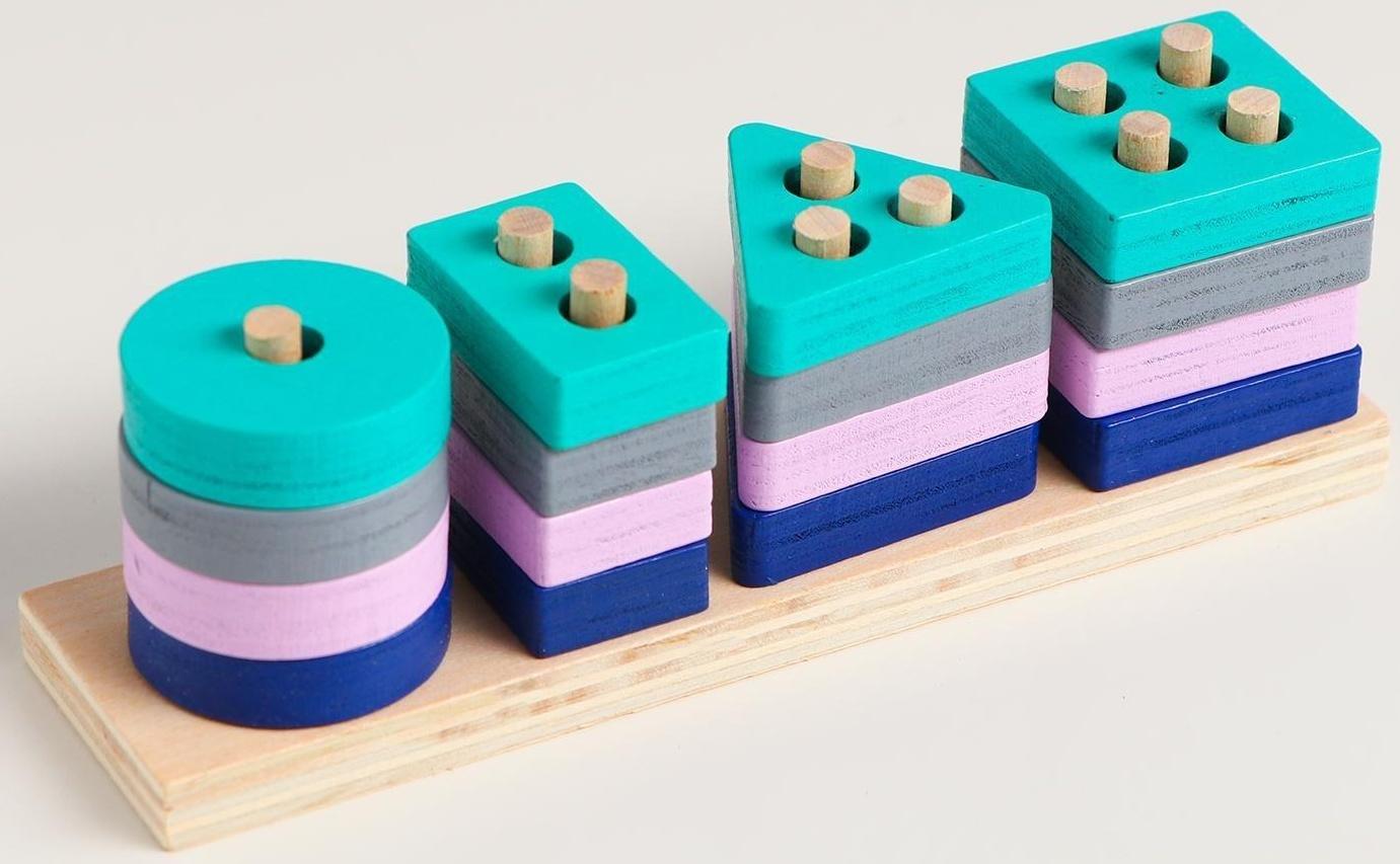 Детская развивающая пирамидка «Собери сам» 4,2×3,5×13 см