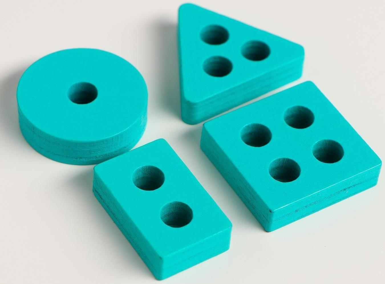 Детская развивающая пирамидка «Собери сам» 4,2×3,5×13 см