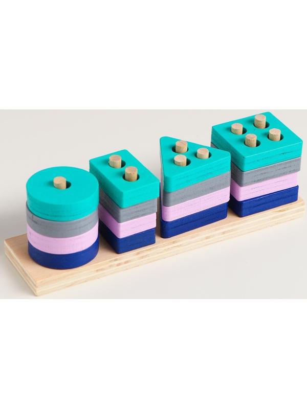 Детская развивающая пирамидка «Собери сам» 4,2×3,5×13 см