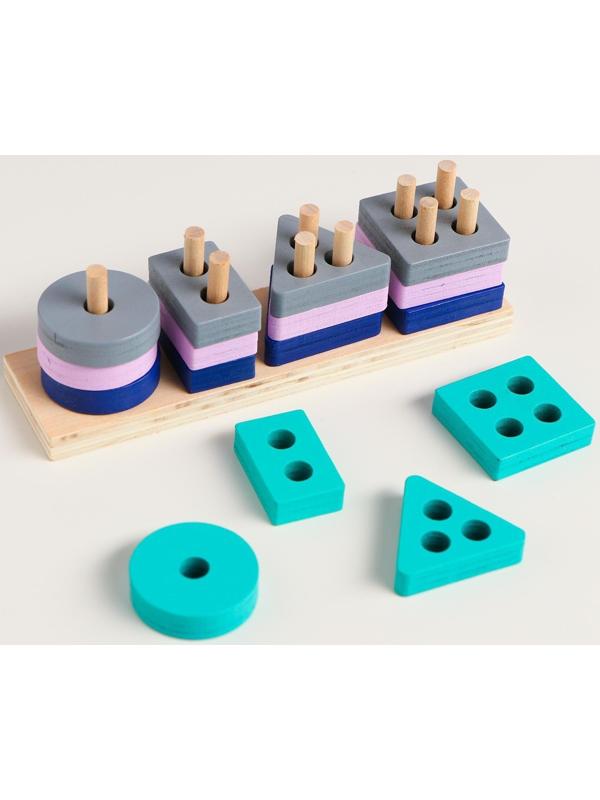 Детская развивающая пирамидка «Собери сам» 4,2×3,5×13 см