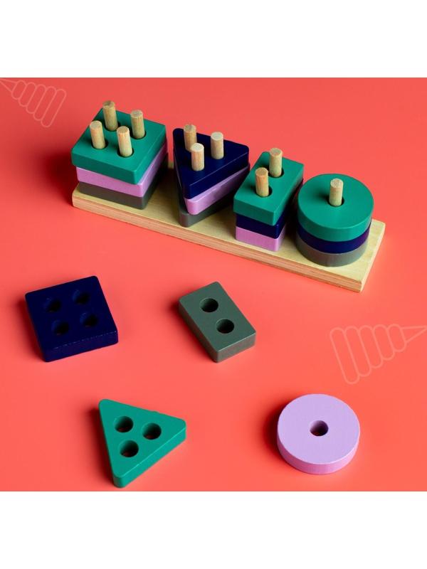 Детская развивающая пирамидка «Собери сам» 4,2×3,5×13 см